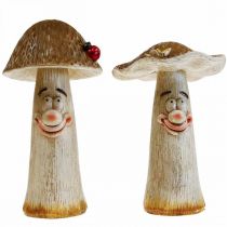 Funghi decorativi Decorazione autunnale funghi divertenti Ø15/12cm H22/25cm 2pz