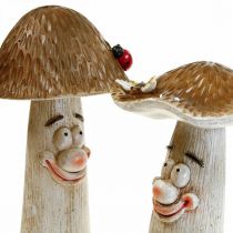 Prodotto Funghi decorativi Decorazione autunnale funghi divertenti Ø15/12cm H22/25cm 2pz
