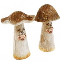 Prodotto Funghi decorativi decorazione autunnale funghi divertenti Ø7/9cm H13cm 2 pezzi