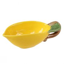 Prodotto Ciotola decorativa per limoni Ciotola per limoni in ceramica gialla 17×8 cm