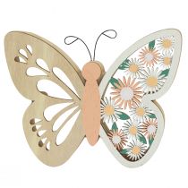 Prodotto Fiori decorativi in legno farfalla 15x12 cm naturale/colorato 3 pz