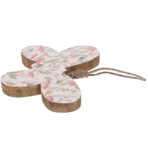 Prodotto Ciondolo decorativo in legno con farfalla decorativa 15x12x2cm