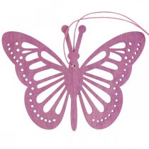 Appendiabiti decorativo farfalle viola/rosa/rosa 12cm 12pz