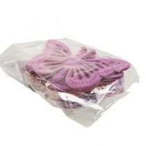 Prodotto Appendiabiti decorativo farfalle viola/rosa/rosa 12cm 12pz