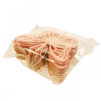 Prodotto Farfalle decorative Decorazione appendino arancione/rosa/giallo 12cm 12 pezzi