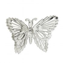 Prodotto Farfalle decorative in metallo da appendere decorazione argento 5 cm 30 pezzi