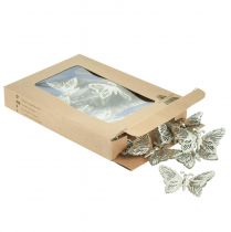 Prodotto Farfalle decorative in metallo da appendere decorazione argento 5 cm 30 pz
