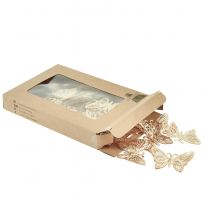 Prodotto Farfalle decorative in metallo da appendere decorazione dorata 5 cm 30 pz