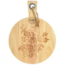 Prodotto Tagliere decorativo vassoio rotondo in legno di mango naturale Ø26cm