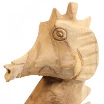Deco cavalluccio marino in legno grande, decorazione marittima H38cm