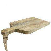 Prodotto Vassoio decorativo in vero legno con manico vassoio in legno L38cm