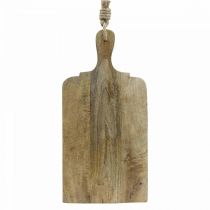 Prodotto Vassoio decorativo in vero legno con manico vassoio in legno L38cm
