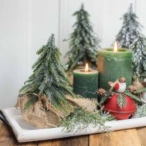 Albero di Natale Deco glitterato verde 20 cm