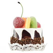 Prodotto Tortine decorative con frutta, repliche di torte artificiali, decorazione per vetrine, set da 2 pezzi Ø8cm