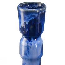 Prodotto Vaso decorativo in ceramica blu verde marrone Ø8cm H18,5cm 3 pezzi