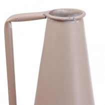 Vaso decorativo brocca decorativa in metallo rosa conico 15x14,5x38cm
