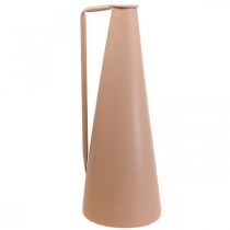 Prodotto Vaso da terra in metallo, design salmone con manico - Conico, 20x19x48cm, per fiori secchi e artificiali.