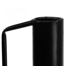 Vaso decorativo brocca decorativa in metallo nero 19,5 cm H38,5 cm