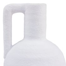 Vaso decorativo mini vaso da fiori bianco con manico H15 cm