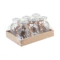 Prodotto Vasi decorativi mini vetro trasparente retro diamante Ø5,5 cm H9 cm 6 pz