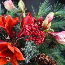 Ramo decorativo con bacche rosse ramo di bacche decorazione autunnale 26 cm 6 pezzi