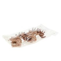 Prodotto Deco cervo mini marrone floccato 11 cm 6 pz