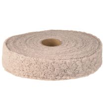 Prodotto Nastro decorativo rosa antico, largo, effetto lana, 40 mm, 8 m