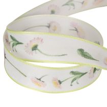 Prodotto Nastro regalo con motivo floreale Bellis per lavori creativi e confezioni regalo, 25 mm x 20 m