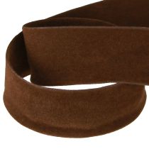 Prodotto Nastro decorativo in velluto marrone, nastro per gioielli, 25 mm, 7 m