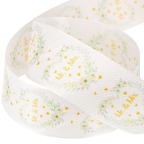 Prodotto Nastro decorativo in raso per matrimonio bianco &quot;Mr. &amp; Mrs.&quot; 40 mm 15 m