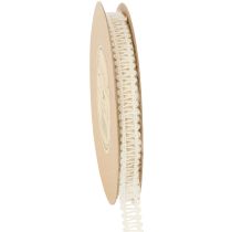Prodotto Nastro decorativo in juta, nastro regalo naturale, bianco crema, 15 mm x 15 m
