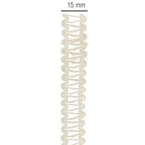 Prodotto Nastro decorativo in juta, nastro regalo naturale, bianco crema, 15 mm x 15 m