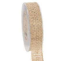 Prodotto Nastro decorativo in juta, naturale, 25 mm; nastro in juta; nastro regalo rustico, 10 m