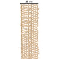 Prodotto Nastro decorativo in juta, naturale, 25 mm; nastro in juta; nastro regalo rustico, 10 m