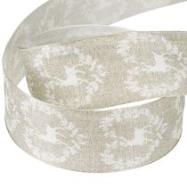 Prodotto Nastro decorativo cervo naturale 40mm 20m