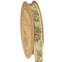 Prodotto Nastro regalo ramo d'ulivo con eleganti rami e olive 1,5 cm 15 m