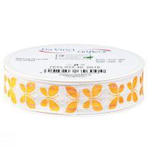 Prodotto Nastro decorativo farfalle arancione bordo filo 25mm 18m