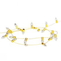 Prodotto Nastro decorativo Catena luminosa natalizia oro argento L12mm L5m