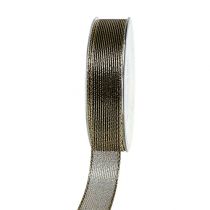 Prodotto Nastro decorativo con strisce in lurex nero 25mm 20m