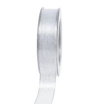 Prodotto Nastro decorativo con righe in lurex argento 25mm 20m