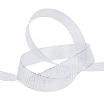 Prodotto Nastro decorativo con righe in lurex argento 25mm 20m