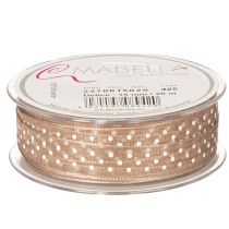 Prodotto Nastro regalo a pois per eleganti decorazioni nuziali e confezioni creative, largo 1,5 cm, lungo 20 m.
