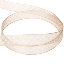 Prodotto Nastro regalo a pois per eleganti decorazioni nuziali e confezioni creative, largo 1,5 cm, lungo 20 m.