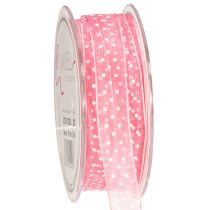 Prodotto Nastro regalo con un elegante motivo a pois per confezioni festive, largo 1,5 cm, lungo 20 m