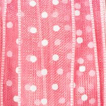 Prodotto Nastro regalo con un elegante motivo a pois, ideale per confezioni festive, largo 1,5 cm e lungo 20 m.