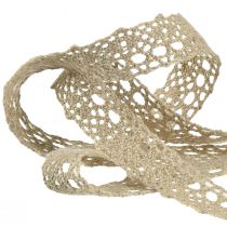 Prodotto Nastro decorativo in pizzo nastro decorativo beige L16mm L20m