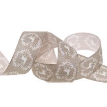 Nastro decorativo cervo naturale 40mm 20m