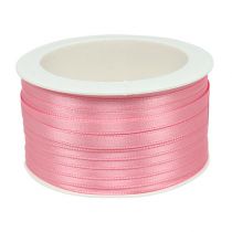 Prodotto Nastro regalo in raso rosa, nastro decorativo 6 mm × 50 m
