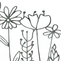 Display decorazione in metallo decorazione da tavola prato fiorito 37×5×27,5 cm