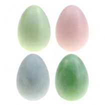 Assortimento di uova di Pasqua colori pastello H10cm 8 pezzi